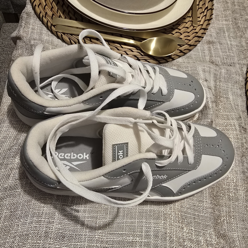 Reebok Kids Gray and White Sneakers